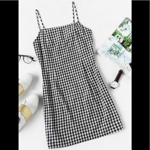 Gingham Bodycon Cami Dress (Shein)